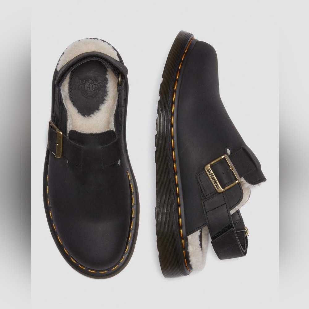 Dr Martens Jorge II Faux Fur Lined Slingback Mules Womens Size 8
